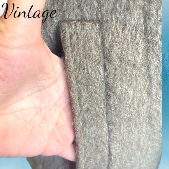 VINTAGE GOLDEN GATE LLAMA AND VIRGIN WOOL LONG COAT (SZ SM) - Picture 4 of 16